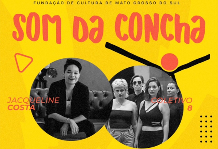 Jacqueline Costa e o coletivo “8” celebram a força feminina na música sul-mato-grossense no Som da Concha.